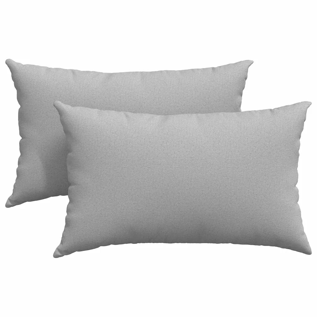 Cuscini da Divano 2 pz | Cuscini per sedie Grigio Nuvola 50 x 30 cm Tessuto