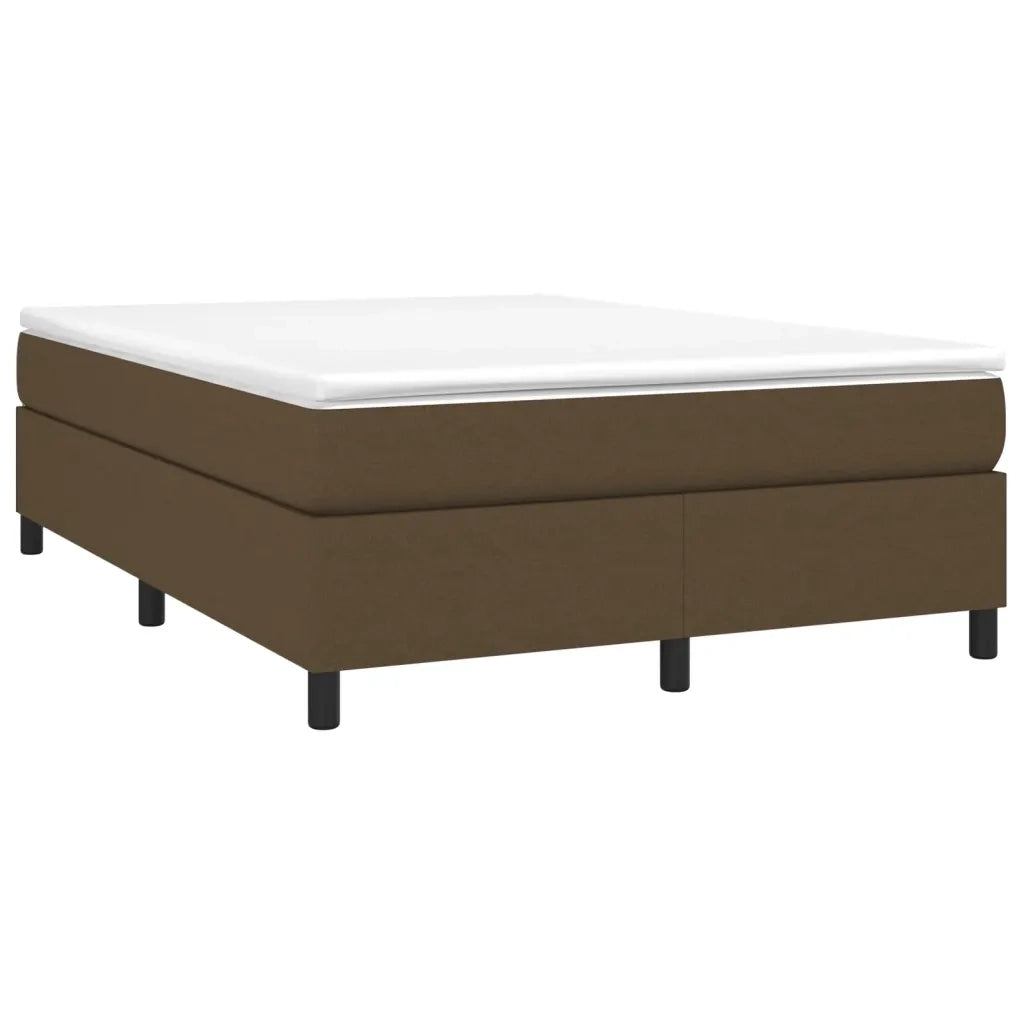 Struttura Letto a Rete a Molle Marrone Scuro 140x190 cm Tessuto 3120857