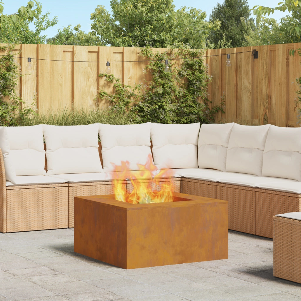 FogÃ£o a Lenha Quadrado 80x80x40 cm Acciaio Invecchiato