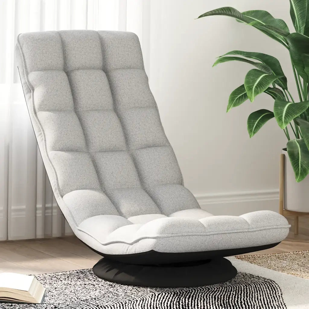 Sedia da Terra Girevole Grigio Nuvola 70x51x79 cm in Tessuto 4019731