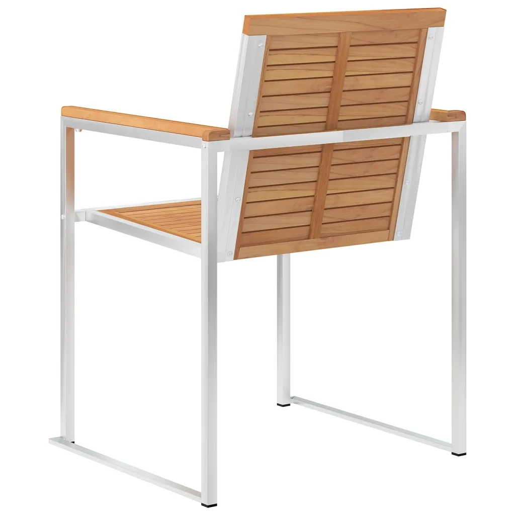 Sedie da Giardino con Cuscini 8 pz in Legno Massello di Teak cod mxl 8683