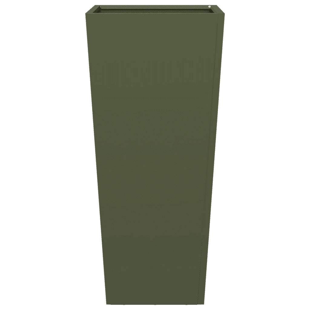 Fioriera da Giardino Verde Oliva 35x35x75 cm in Acciaio 851086