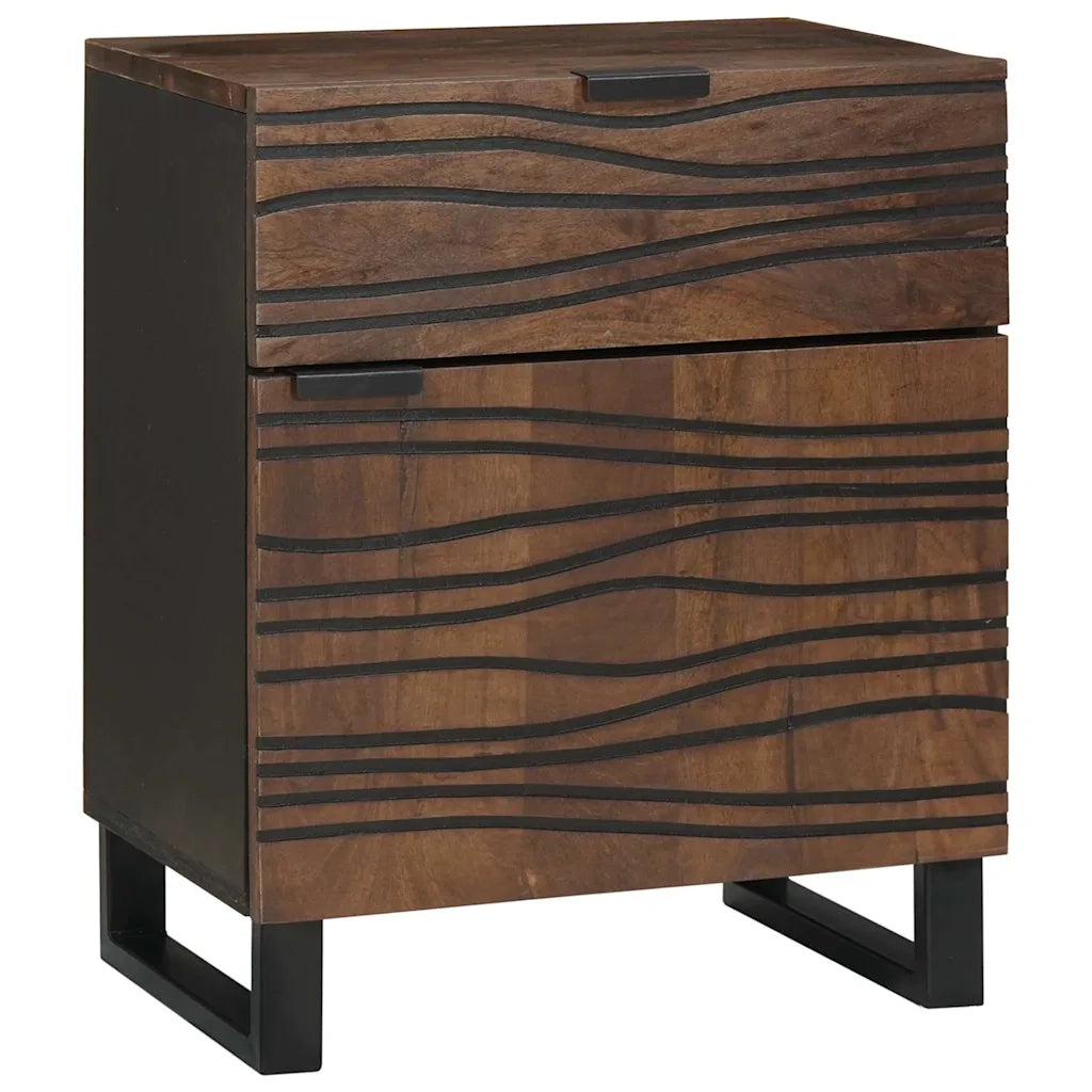 Comodino | Armadio da Notte | Mobiletto da notte Noce 50 x 33 x 60 cm Legno ingegnerizzato