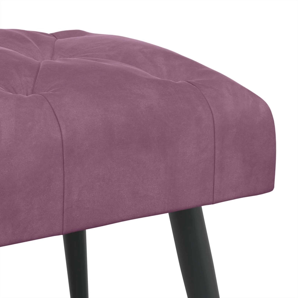 Panchina con bottoni imbottiti Viola 80 x 40 x 46 cm Velluto 42038570