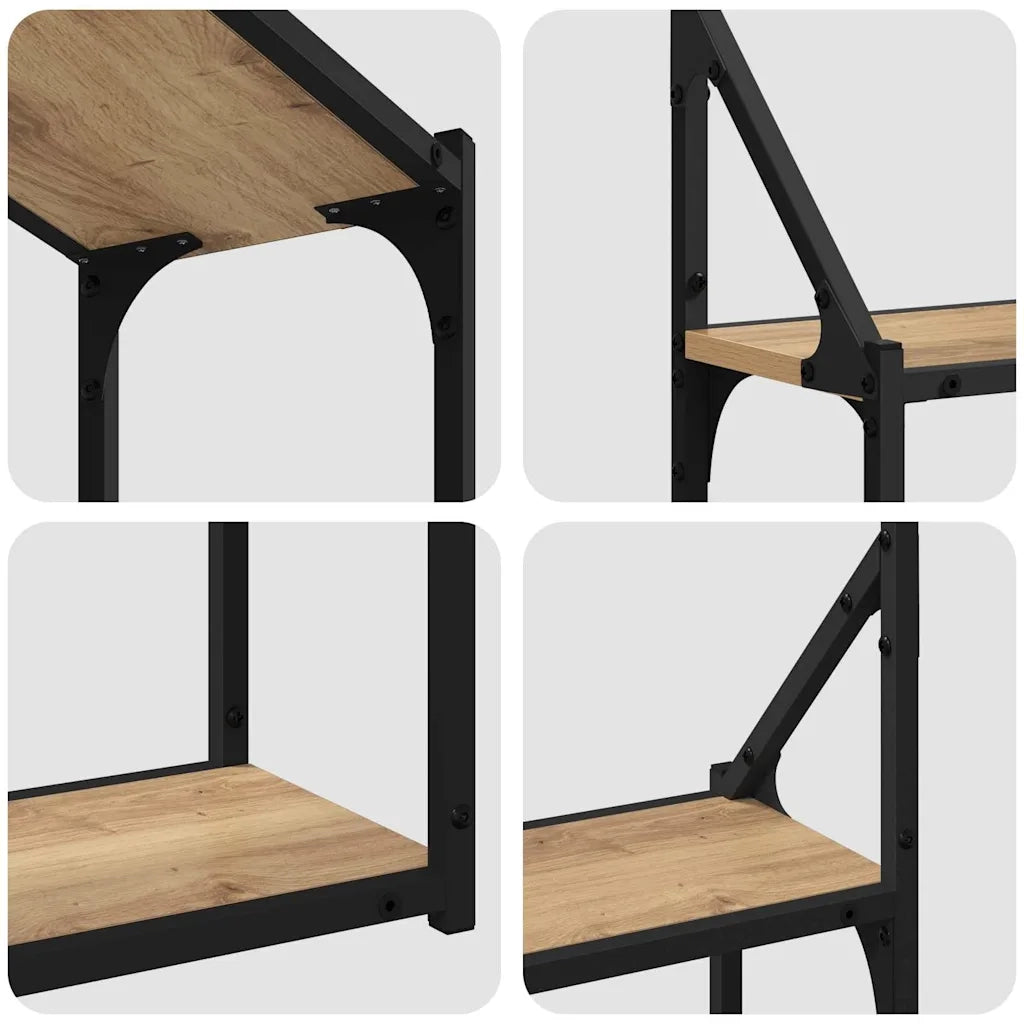 Scaffale da parete rovere artigianale 60 x 21 x 51 cm 883514