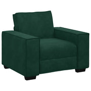 Divano | Divano da soggiorno | Sofa Sedia Verde Scuro 100x78x84 cm Velluto