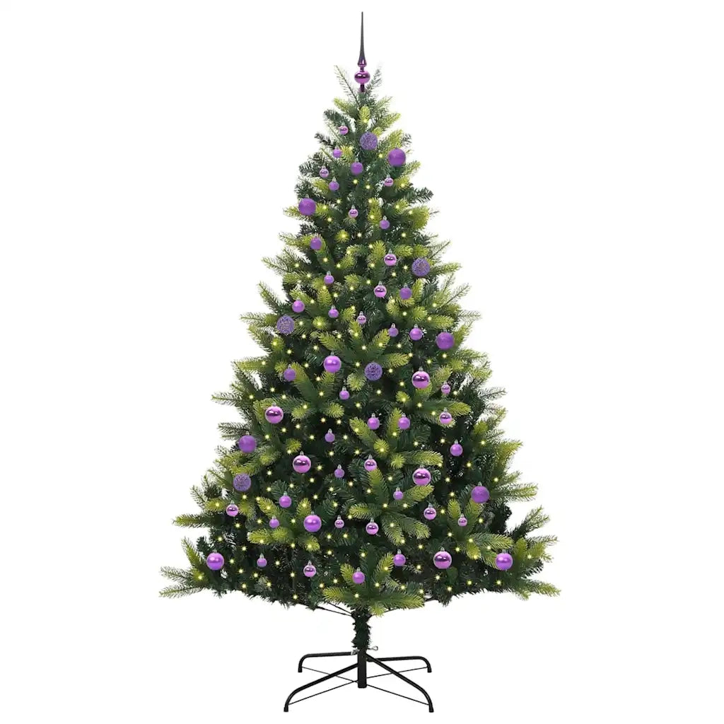 Albero di Natale Artificiale a Cerniera con 300 LED 240 cm 3396015