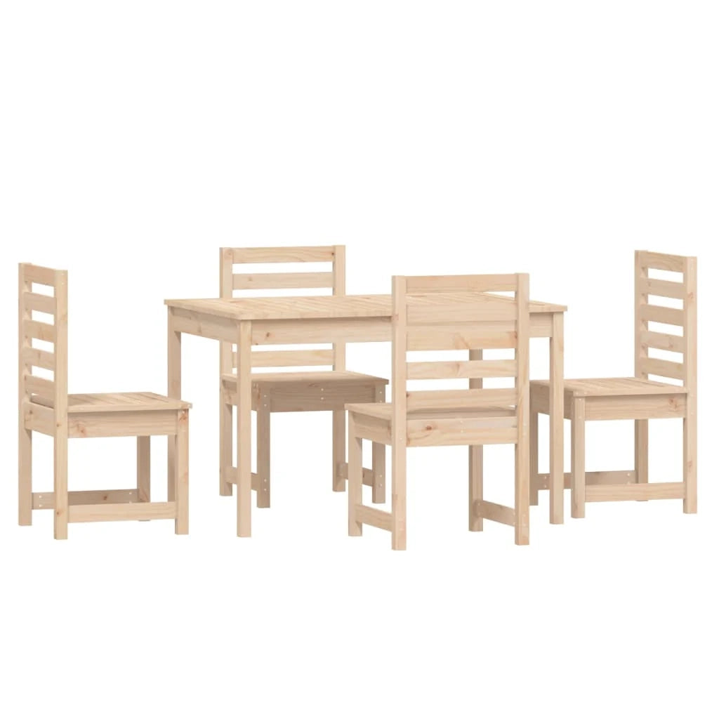 Set da pranzo da esterno/mobili da giardino in legno massello di pino da 5 pezzi 02_0014308
