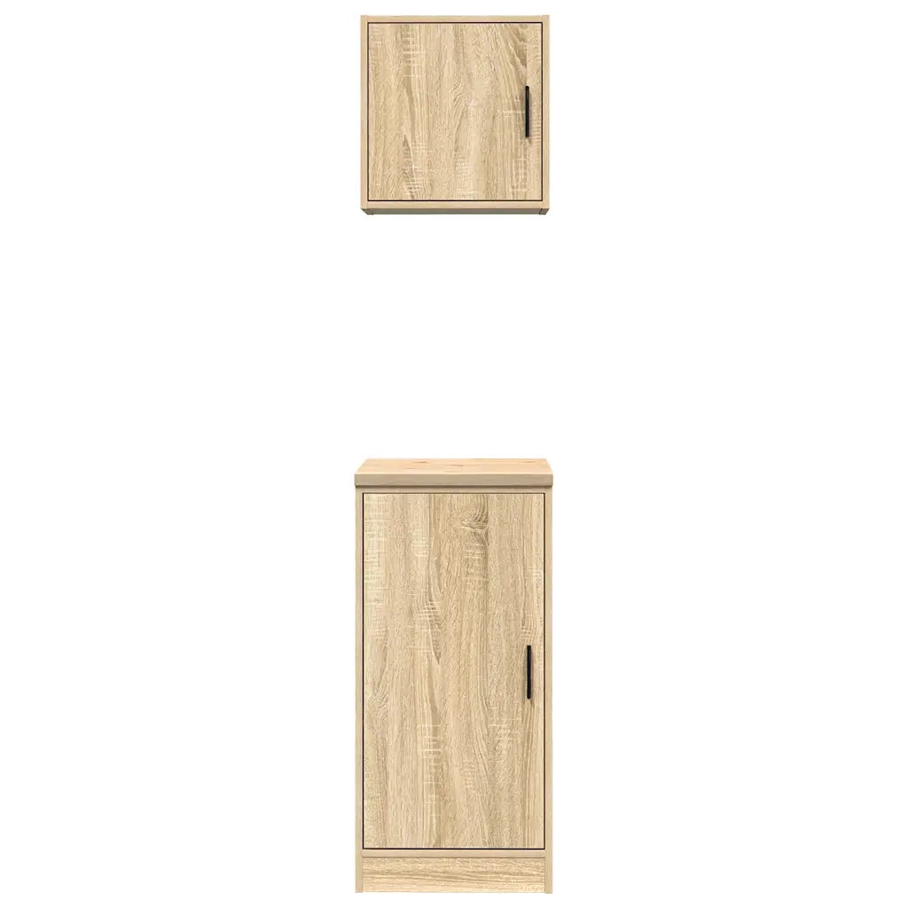 Armadi da Garage 2 pz Rovere Sonoma in Legno Multistrato 3328298