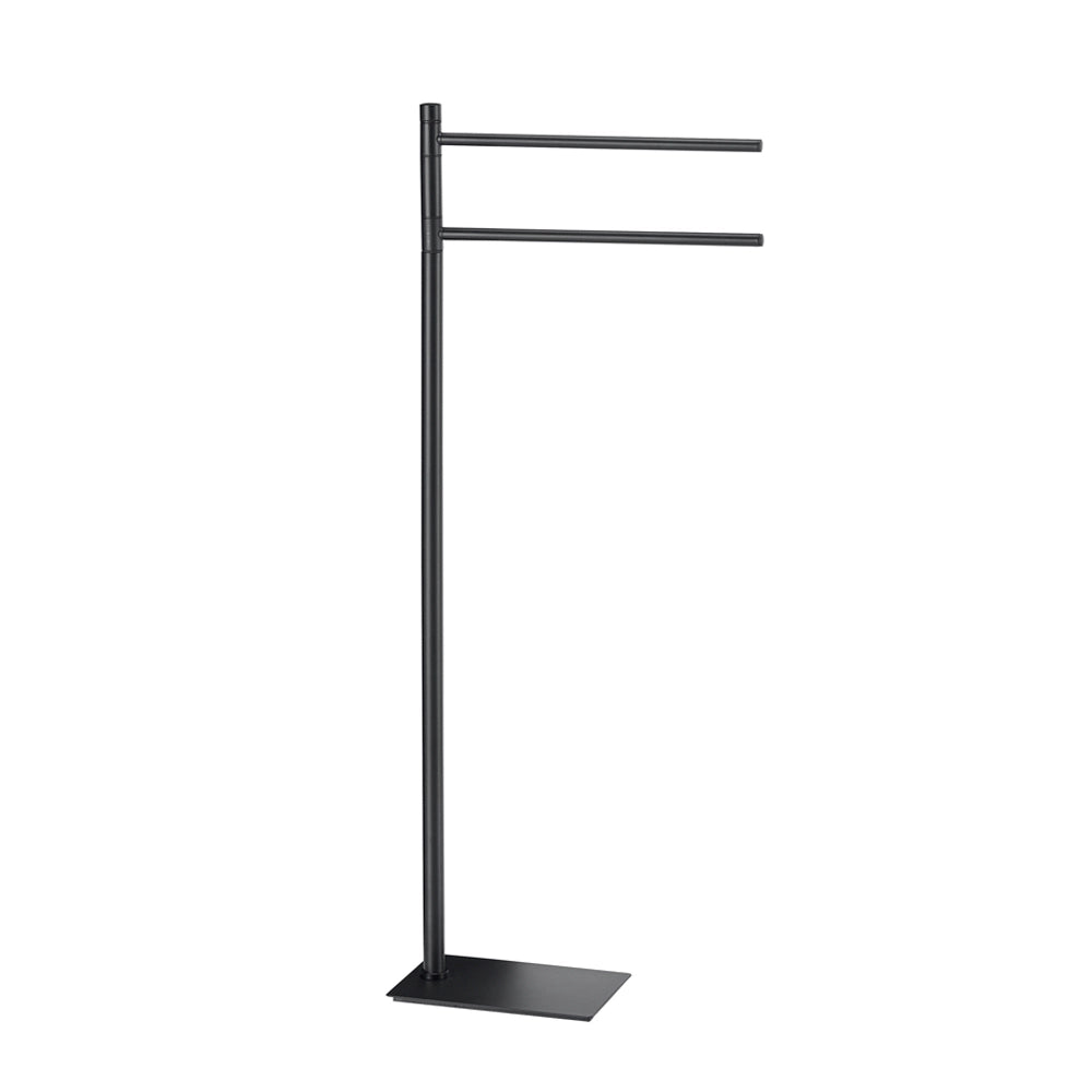 Piantana Portasciugamani a 2 Bracci in Acciaio da Bagno Trilly Color: Nero opaco