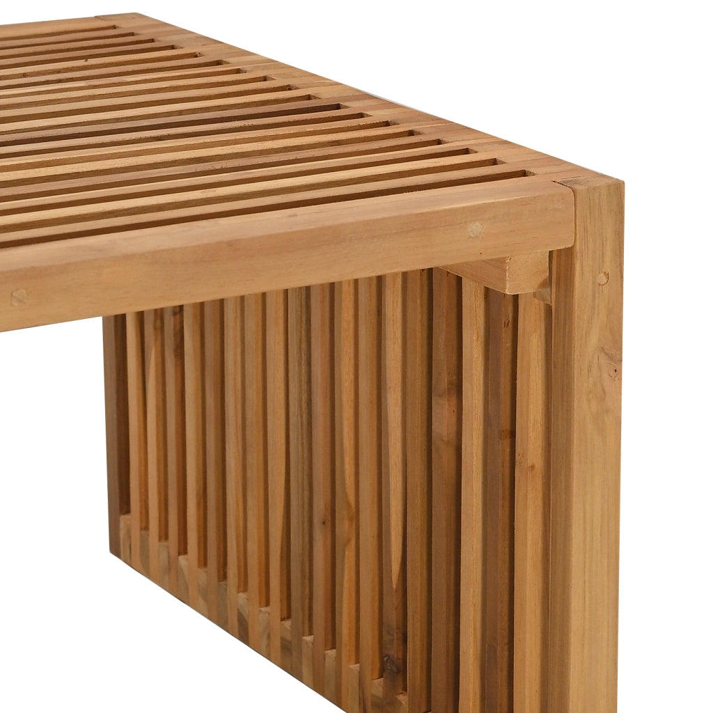 Tavolo Laterale da Giardino 110x55x35.5 cm Legno Massello di Teak