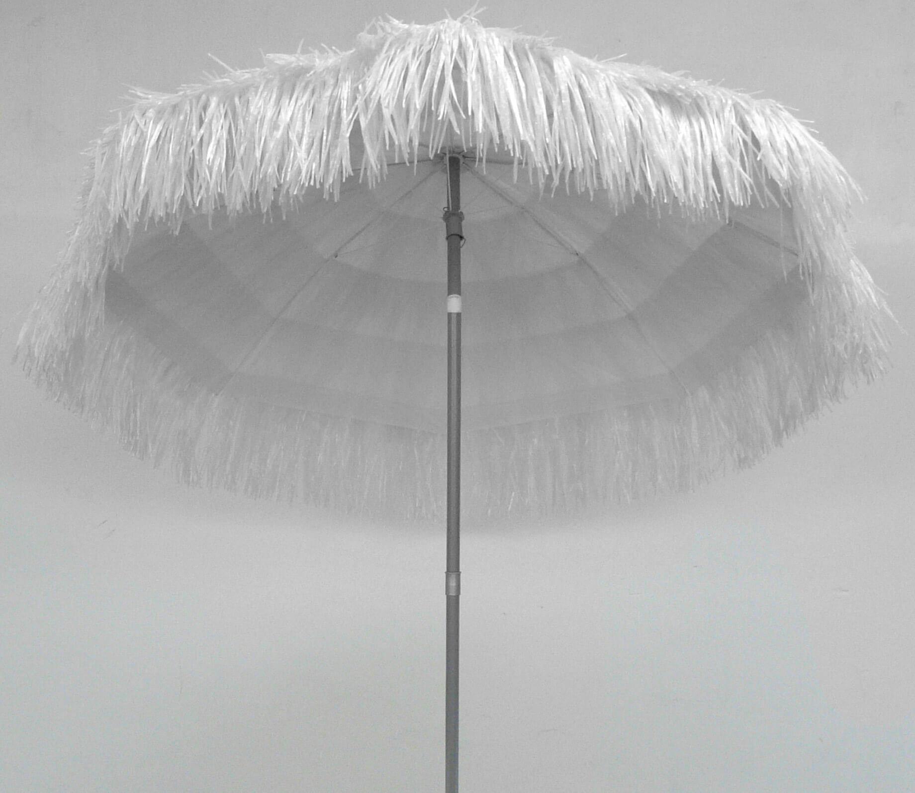 Ombrellone da Giardino Ø2 m Palo Ø33 mm in Acciaio Maffei Kenia Bianco