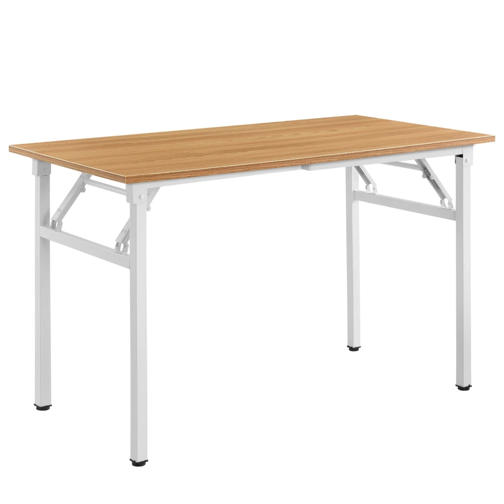 Tavolo da pranzo pieghevole da cucina altezza regolabile per 4 persone 120 cm faggio e bianco 03_0004363