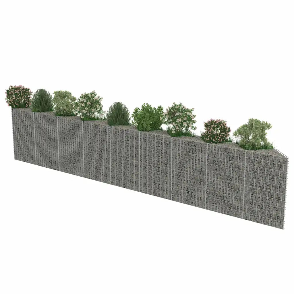 Gabbione in Acciaio Zincato 630x30x100 cm 143573