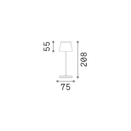 Lampada Da Tavolo Per Esterno Cute 1 Luce Led Integrato Bianco Ip65