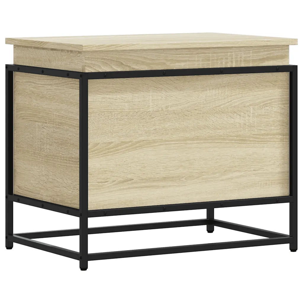 vidaXL Contenitore con Coperchio Rovere Sonoma 60x40x51,5cm Truciolato