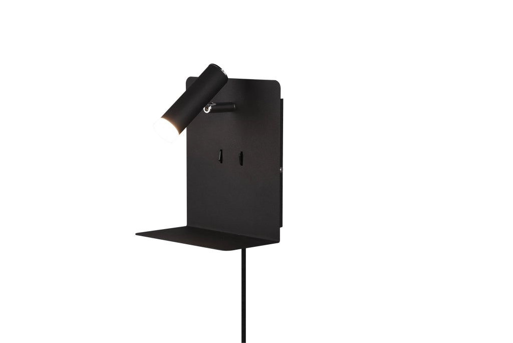 Applique da Interno a LED in Metallo Nero Opaco