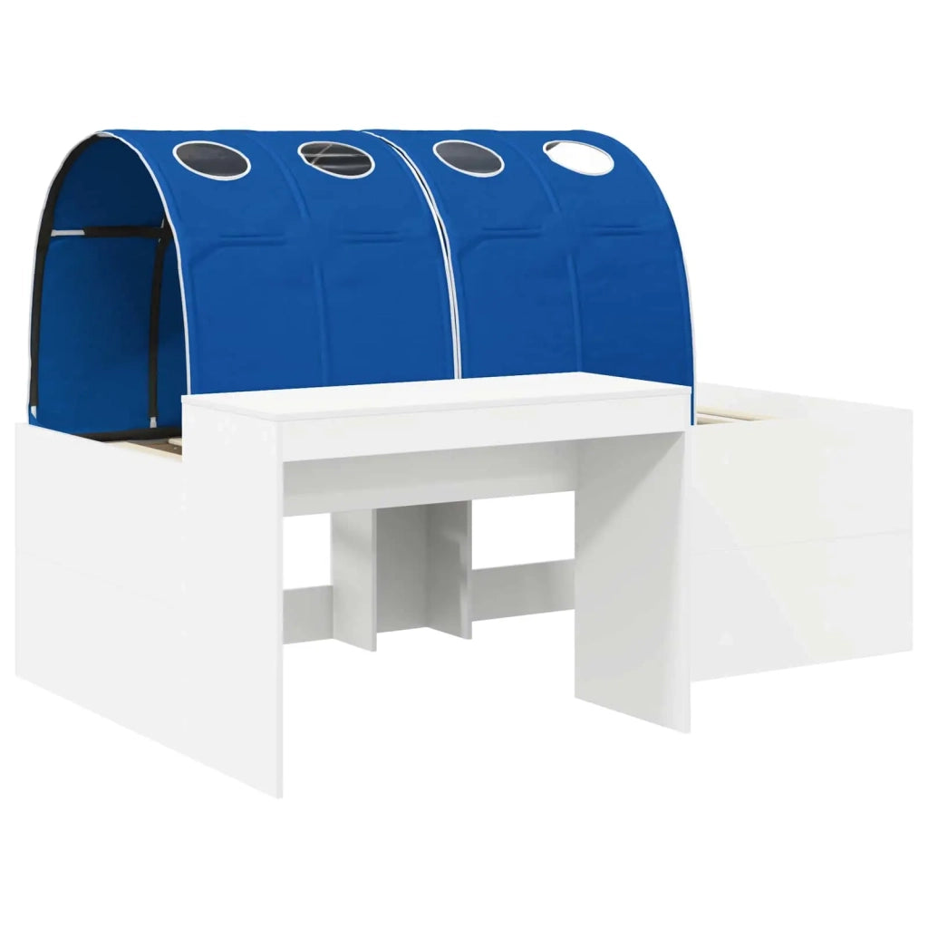 Letto con Tunnel 4 pcs Rovere Artigianale e Blu