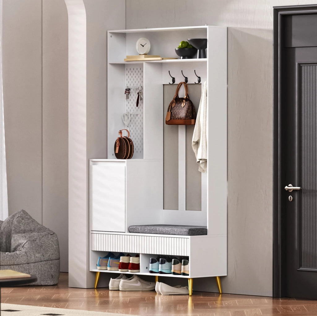 Set ingresso con panca, cassetti e ganci