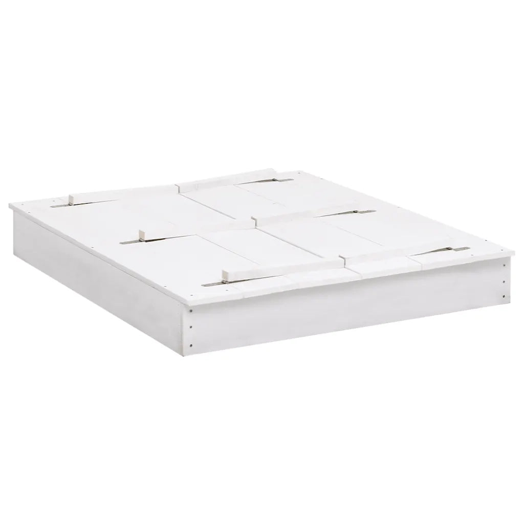Sabbiera in Legno di Abete Bianca 95x90x15 cm 313889