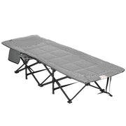 Letto da campeggio pieghevole ¨C zephmum ¨C nero con tasca laterale e portabicchieri