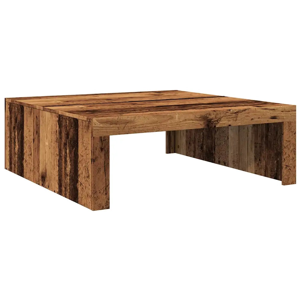 Tavolino Salotto-Tavolino da soggiorno-Tavolo Legno Antico 100x100x35 cm in Truciolato 107946