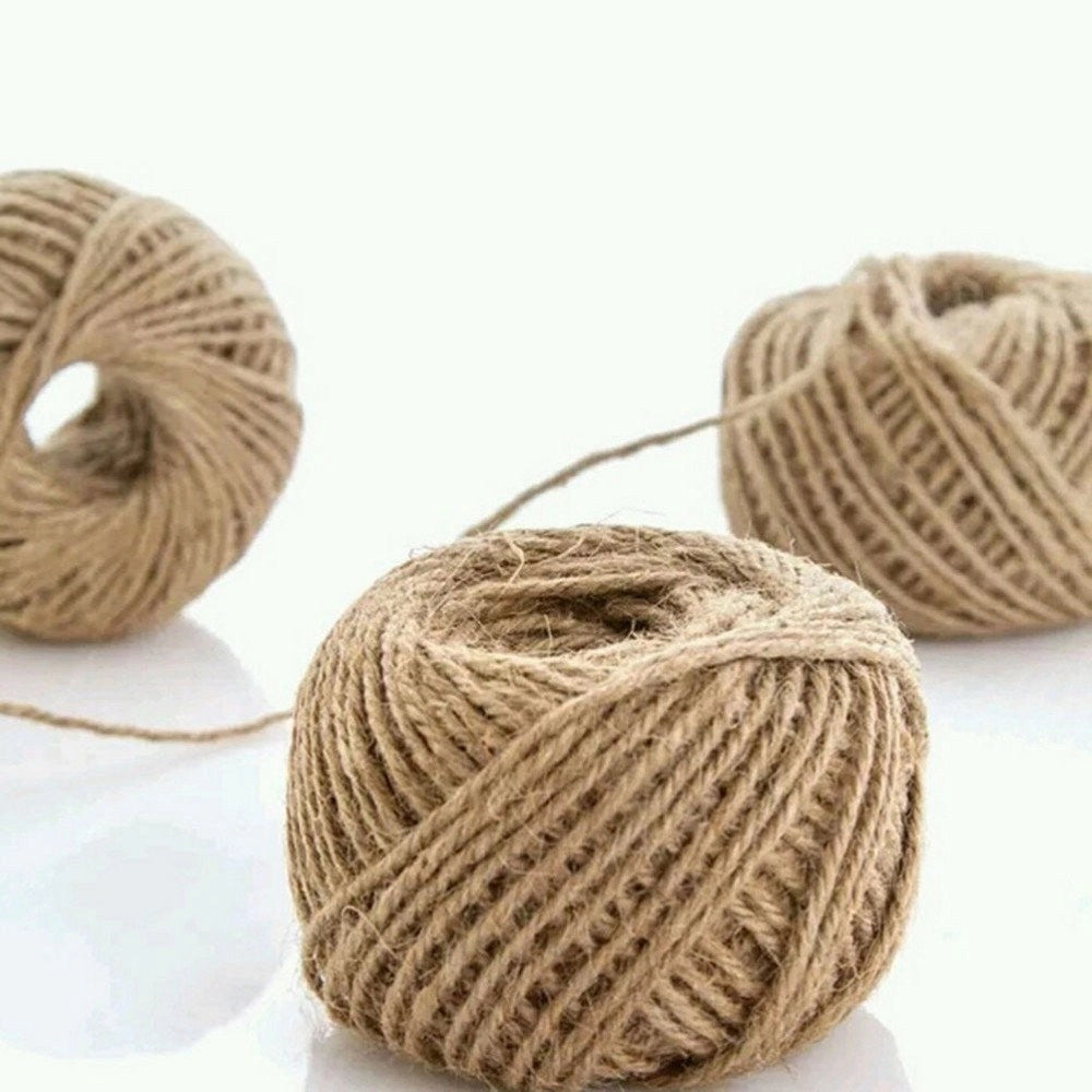 Trade Shop - Gomitolo Spago In Cotone Beige Filo Intrecciato Per Alimenti Da Cucina Casa -