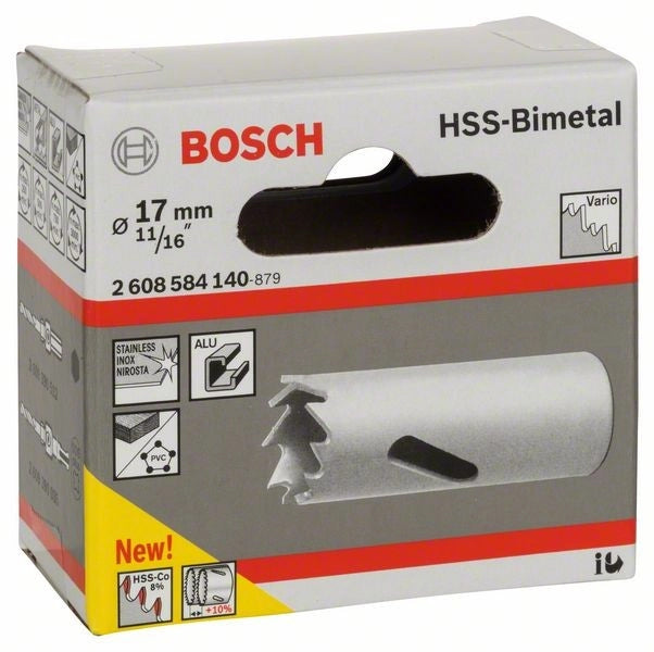2608584140 - Sega a tazza bimetallica HSS per adattatore standard 17 mm, 11/16