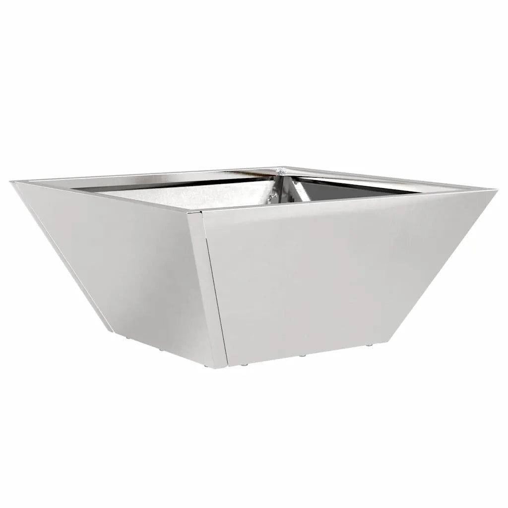 Vaso da giardino Argento 35 x 35 x 15 cm Acciaio inossidabile 873804
