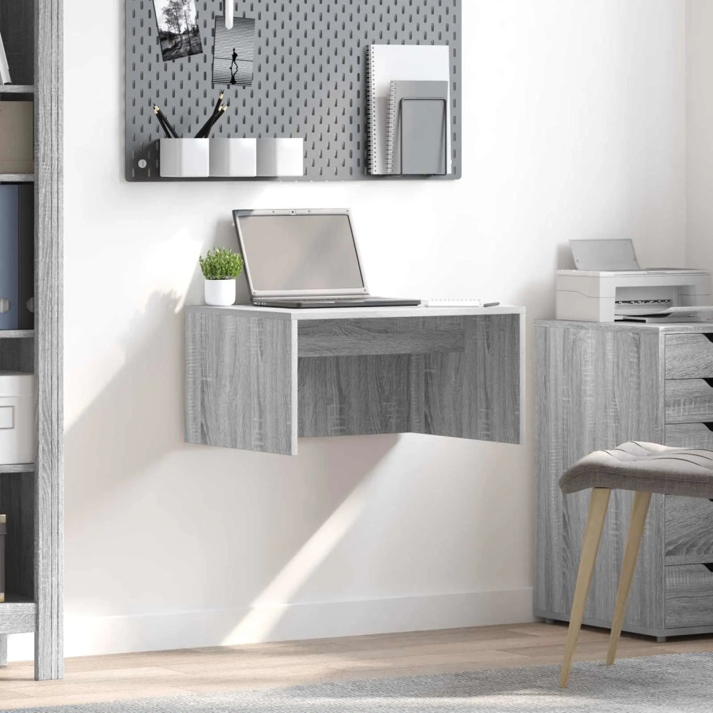 Scrivania a parete Grigio Sonoma Legno ingegnerizzato 891389