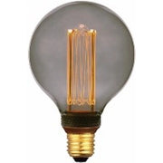Lampadina decorativa globo smoke 9,5 cm filamento LED E27 nera