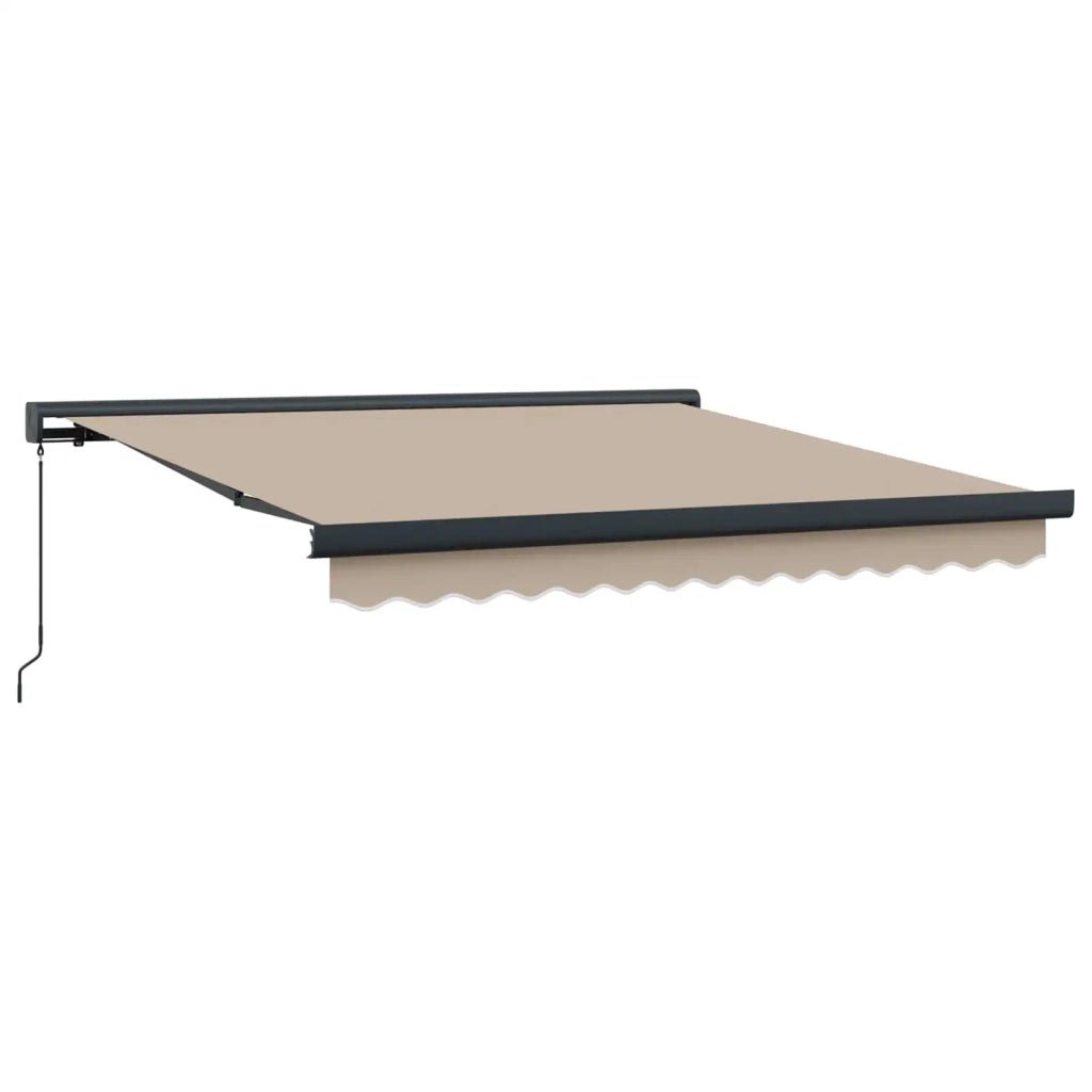 Tenda Retrattile Beige 350 x 250 cm Tessuto e Metallo 3330353
