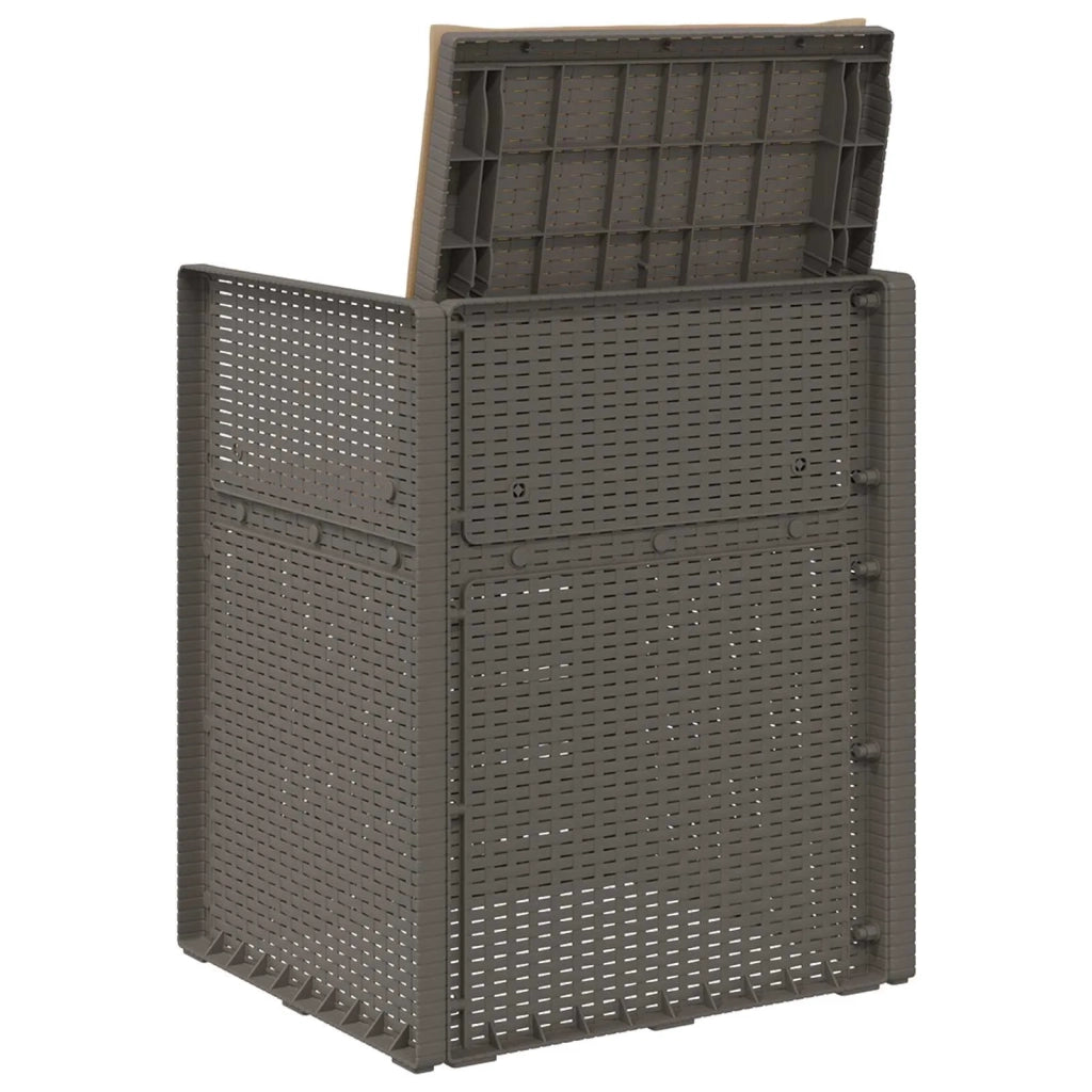 Sedie da pranzo da giardino 2 pcs Grigio chiaro e Tortora PP