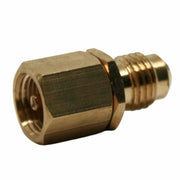 RUBINETTO ADATTATORE BOMBOLA GAS R600 A OTTONE GIREVOLE 7/16 USCITA TUBO 1/4 - UNIVERSALE