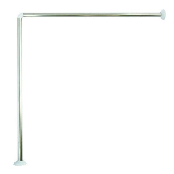 MSV Bar asta per tenda doccia angolare per fissare 80x80cm in acciaio inox