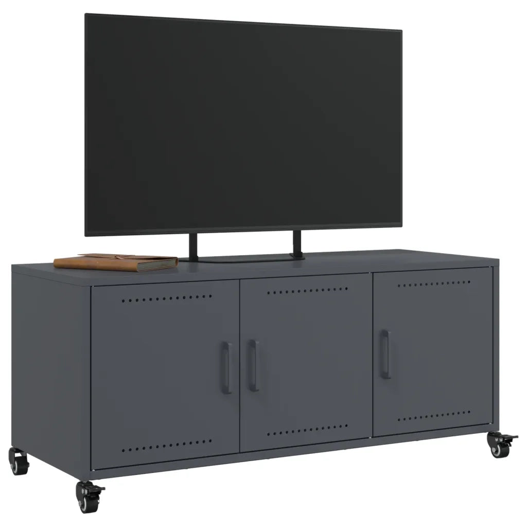 Mobile TV Antracite 100,5x39x43,5 cm Acciaio