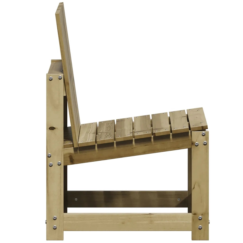 Sedia da patio-Sedia da Giardino 50,5x55x77 cm in Legno Impregnato di Pino