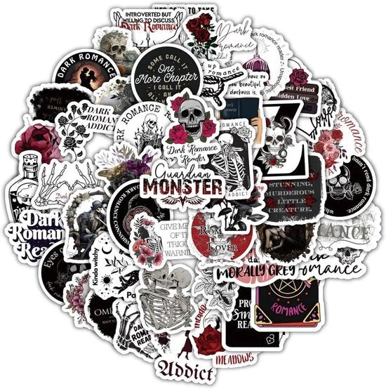 120 pezzi di adesivi per libri Dark Romance - adesivi per libri Halloween con Kindle - adesivi per libri con tema Halloween