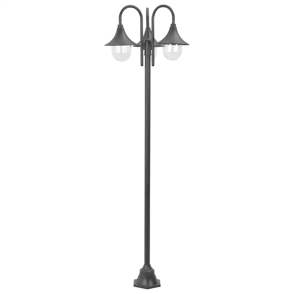 Lampione da Giardino E27 220 cm Alluminio 3 Lampade Bronzo CFW6206823