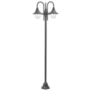 Lampione da Giardino E27 220 cm Alluminio 3 Lampade Bronzo CFW6206823