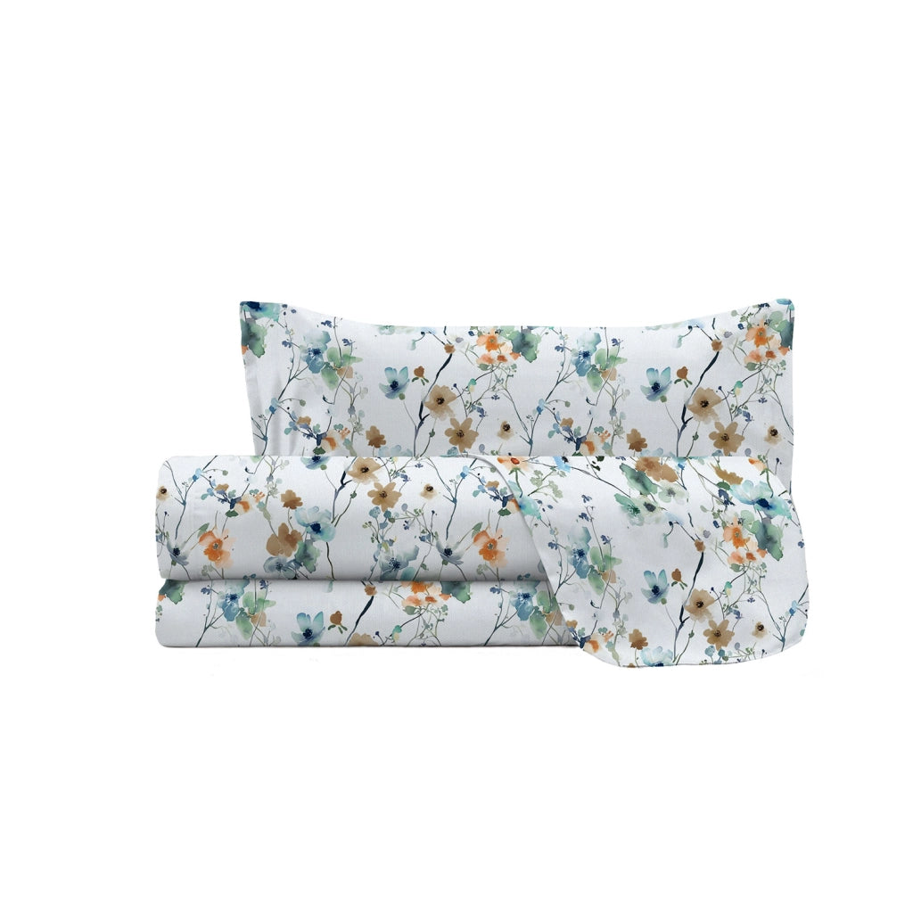Set Lenzuola Karma Singolo Sopra Sotto e Federa in Poliestere Ramage
