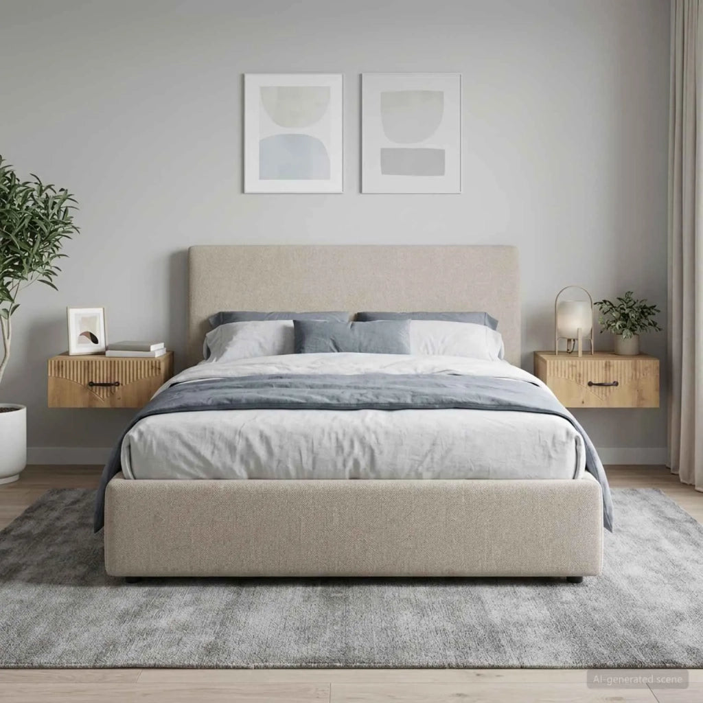 Mobiletto da notte a muro con cassetto 2 pcs Rovere Artigianale 898974