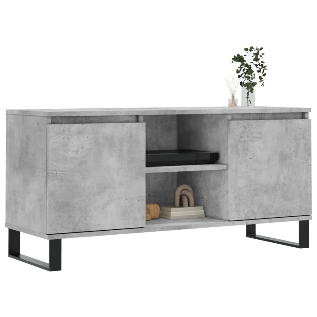 Mobile TV | Armadietto TV | Mobile Porta TV Grigio Cemento 104x35x50cm in Legno Multistrato