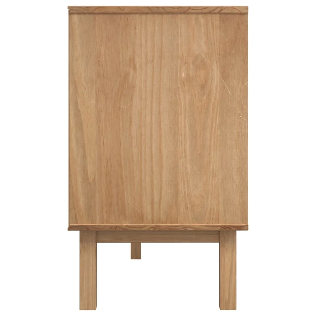 Buffet credenza cassettiera armadio mobile contenitore organizer per cucina soggiorno salotto 114 x 43 x 73,5 cm legno massello di pino marrone 02_0036184