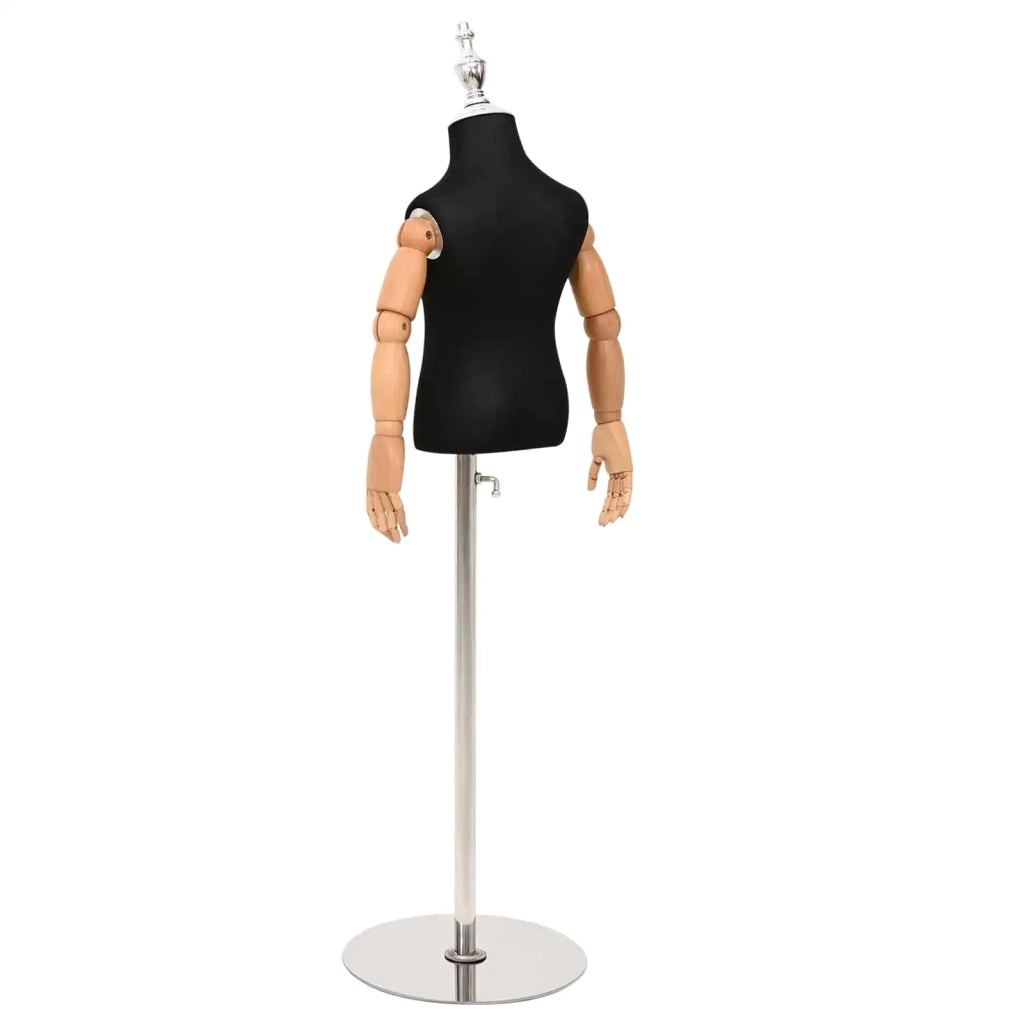 Manichino Regolabile 120-157 cm con Base Unisex PP Nero 42041714