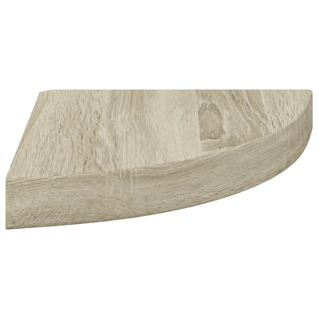 Scaffale Angolare a Parete Rovere 25x25x3,8 cm in MDF 323904