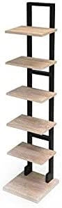 SCAFFALE MODULARE IN LEGNO RETTANGOLARE CON 5 RIPIANI  30 X 30 X H131 CM