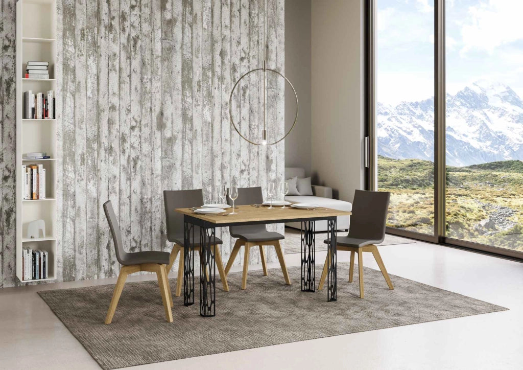 Tavolo Salvaspazio Allungabile 120/200x45/90x80/78 cm Ghibli Double Quercia Naturale