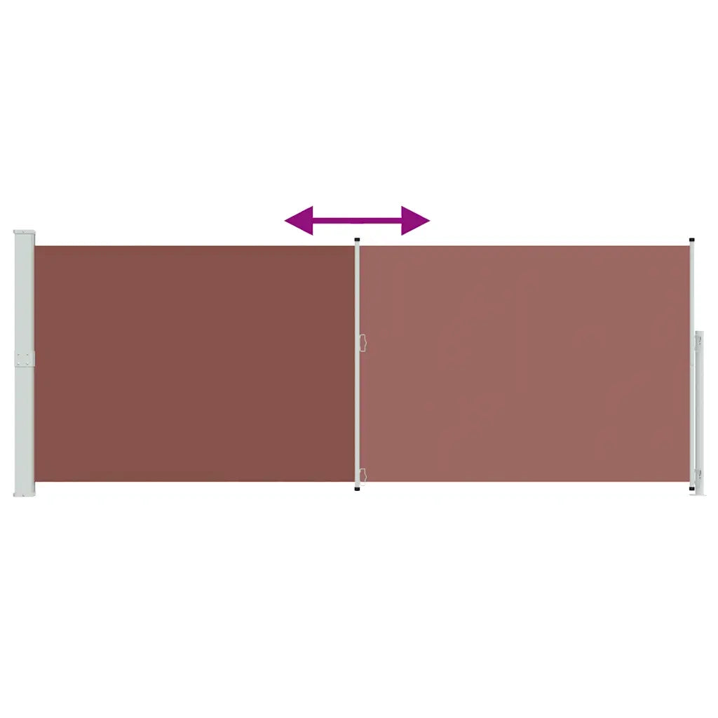 Tenda Laterale Retrattile per Patio 180x500 cm Marrone 313408