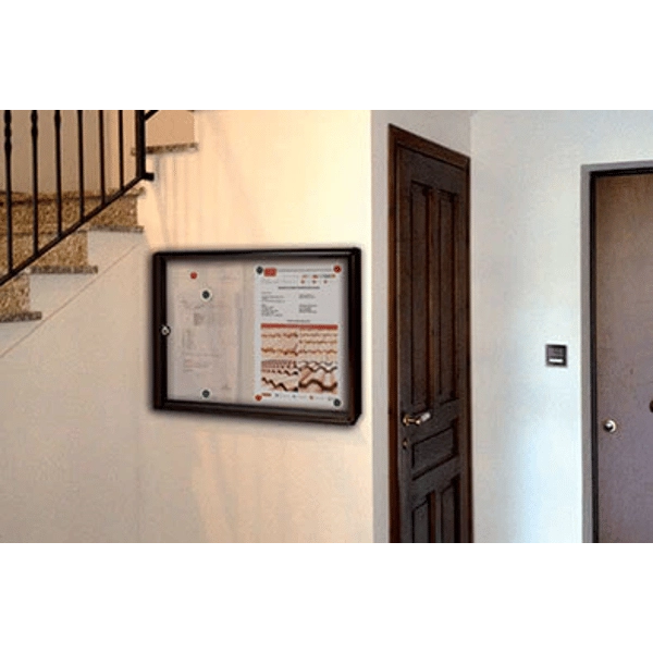 BACHECA PORTA AVVISI IDEAL STAR IN ALLUMINIO cm 55x37x5 (per 2 fogli A4 o 1 foglio A3) - IDEAL STAR